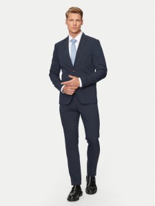 Lindbergh Garnitur 30-606900 Granatowy Slim Fit