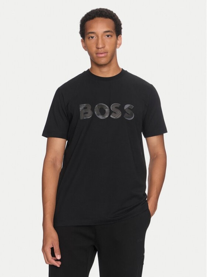 Boss T-Shirt Jagged 1 50519365 Czarny Relaxed Fit