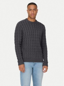 Only & Sons Sweter 22026504 Szary Regular Fit