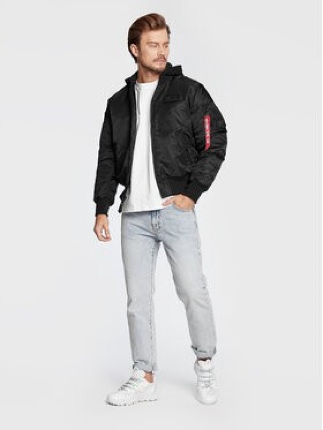 Alpha Industries Kurtka bomber Back Print 128113 Czarny Regular Fit