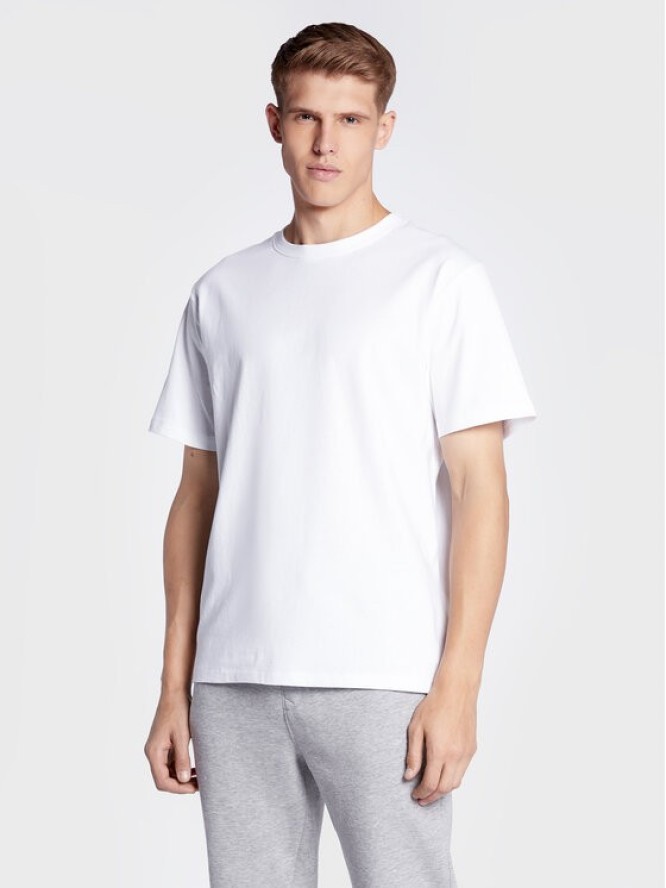 Solid T-Shirt 21107195 Biały Boxy Fit