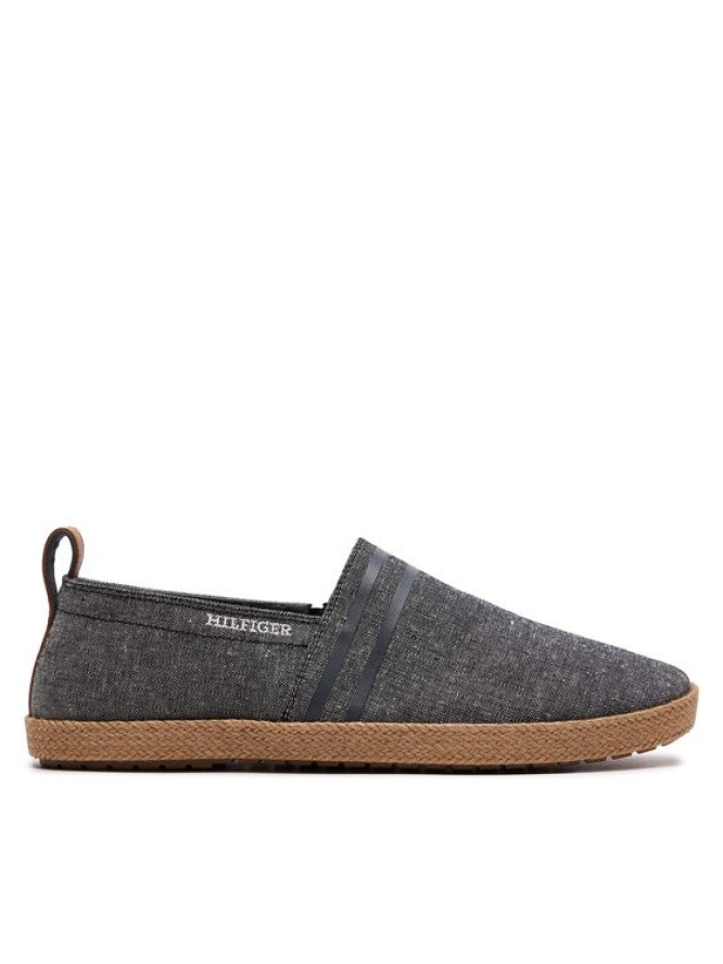 Tommy Hilfiger Espadryle Hilfiger Espadrille C Chambray FM0FM04982 Czarny