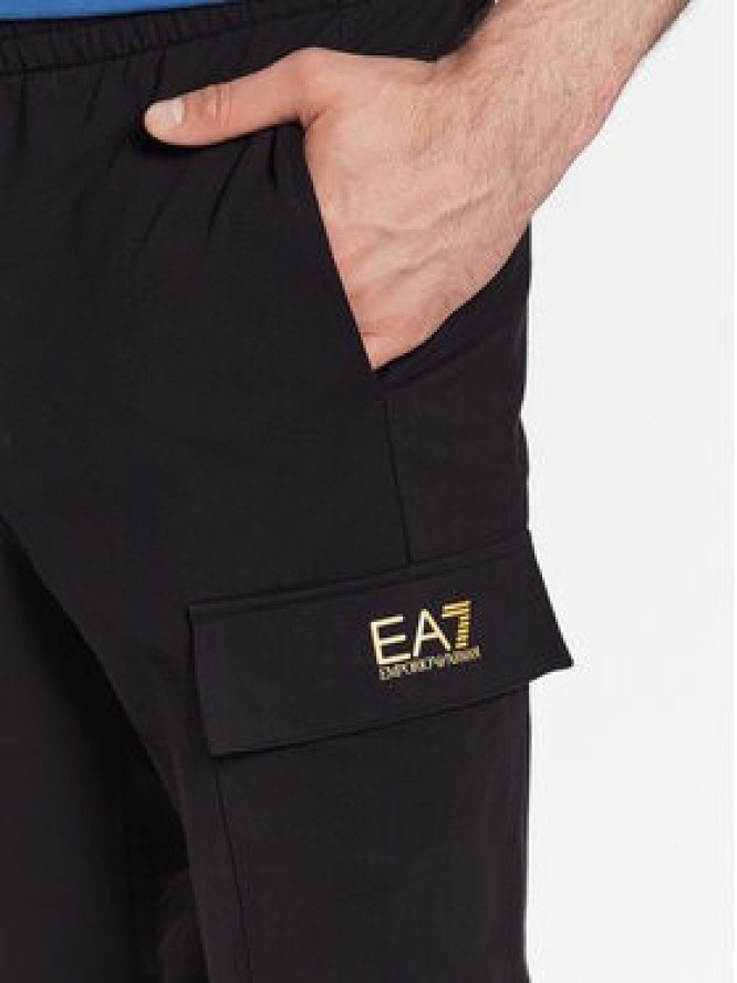 EA7 Emporio Armani Spodnie dresowe 8NPP59 PJ05Z 0208 Czarny Regular Fit