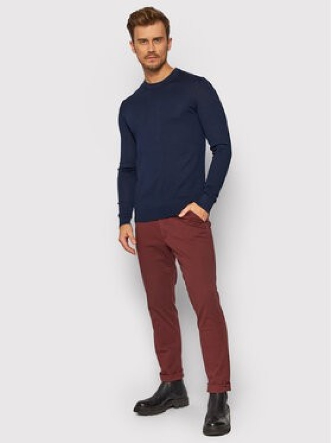 Selected Homme Sweter Town 16079772 Granatowy Regular Fit