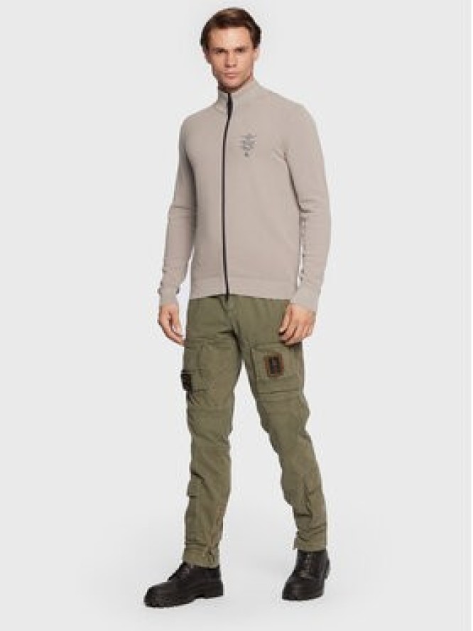 Aeronautica Militare Kardigan 222MA1393L463 Beżowy Regular Fit