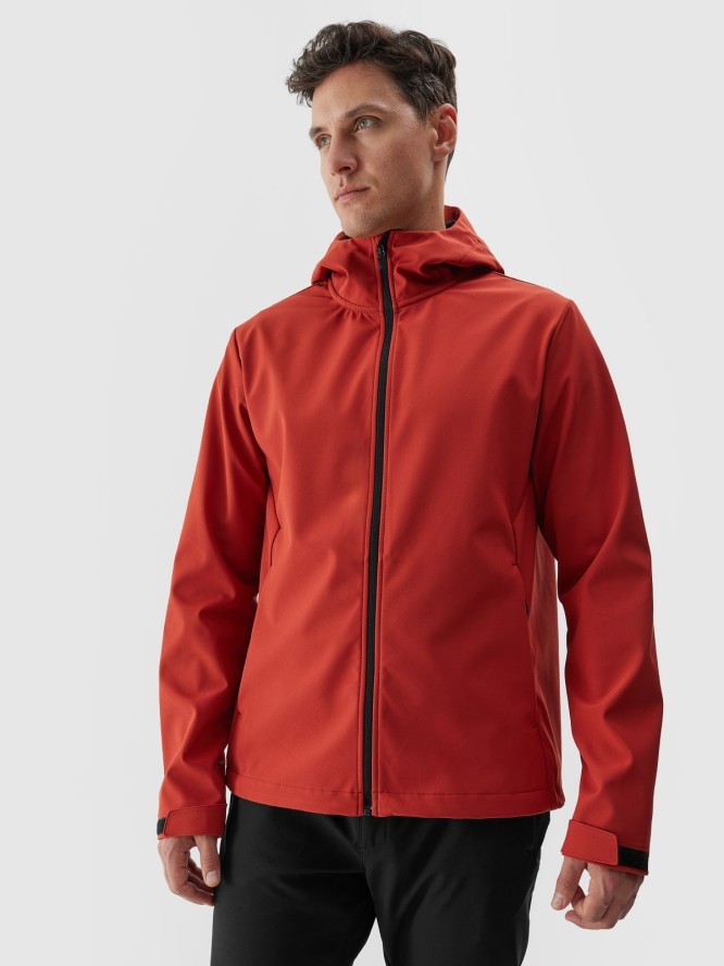 Kurtka softshell wiatroodporna membrana 5000 męska - czerwona