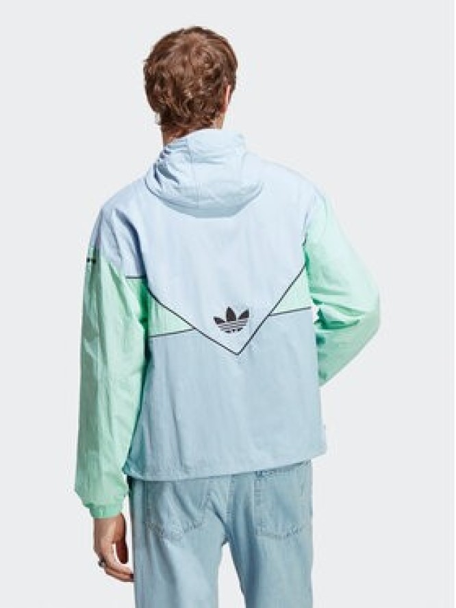 adidas Wiatrówka Adicolor Seasonal Archive Windbreaker HR8934 Błękitny Loose Fit