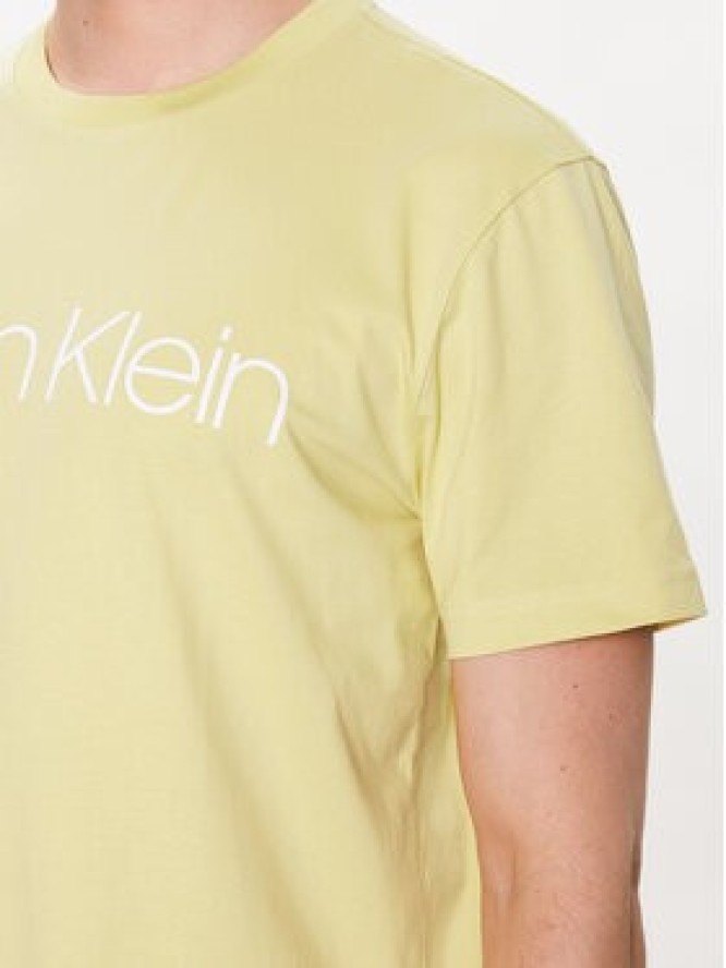 Calvin Klein T-Shirt Front Logo K10K103078 Żółty Regular Fit