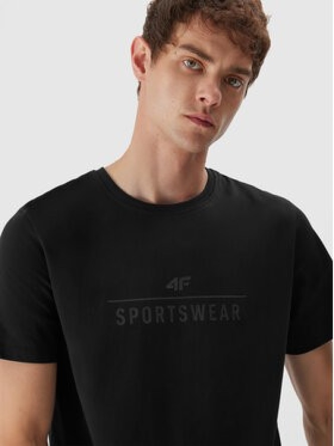 4F T-Shirt 4FAW23TTSHM0878 Czarny Regular Fit