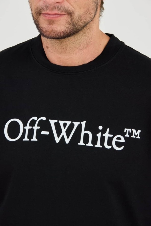 OFF-WHITE Czarny t-shirt Big Bookish Skate