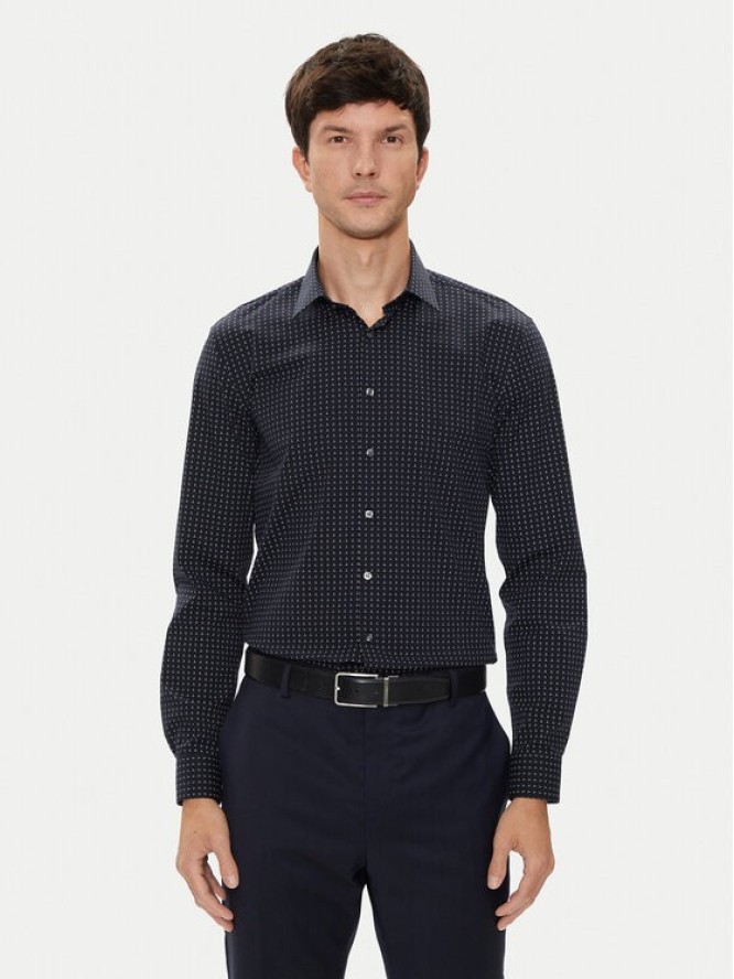 Calvin Klein Koszula K10K113163 Granatowy Slim Fit