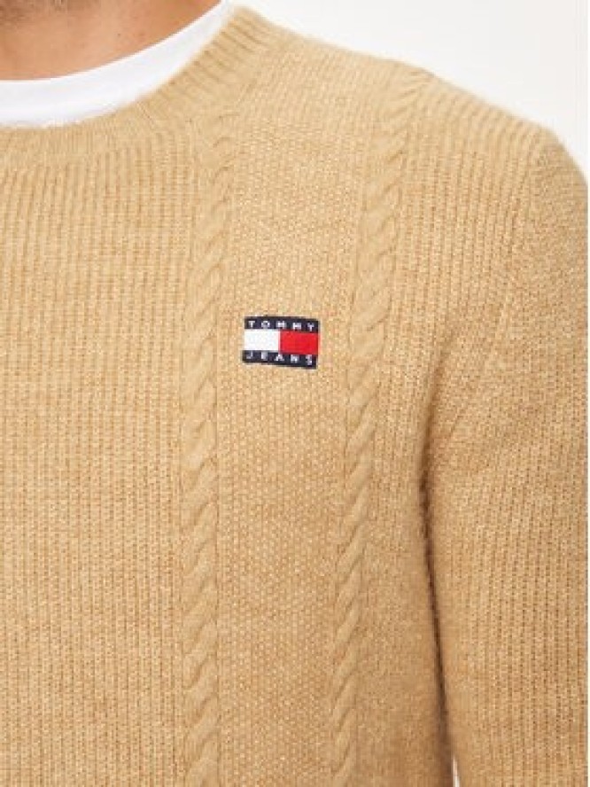 Tommy Jeans Sweter DM0DM19440 Beżowy Regular Fit