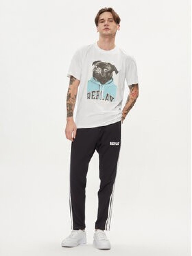 Replay T-Shirt M6808.000.22662 Biały Regular Fit