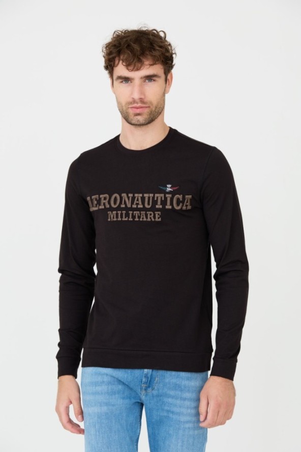 AERONAUTICA MILITARE Czarny longsleeve