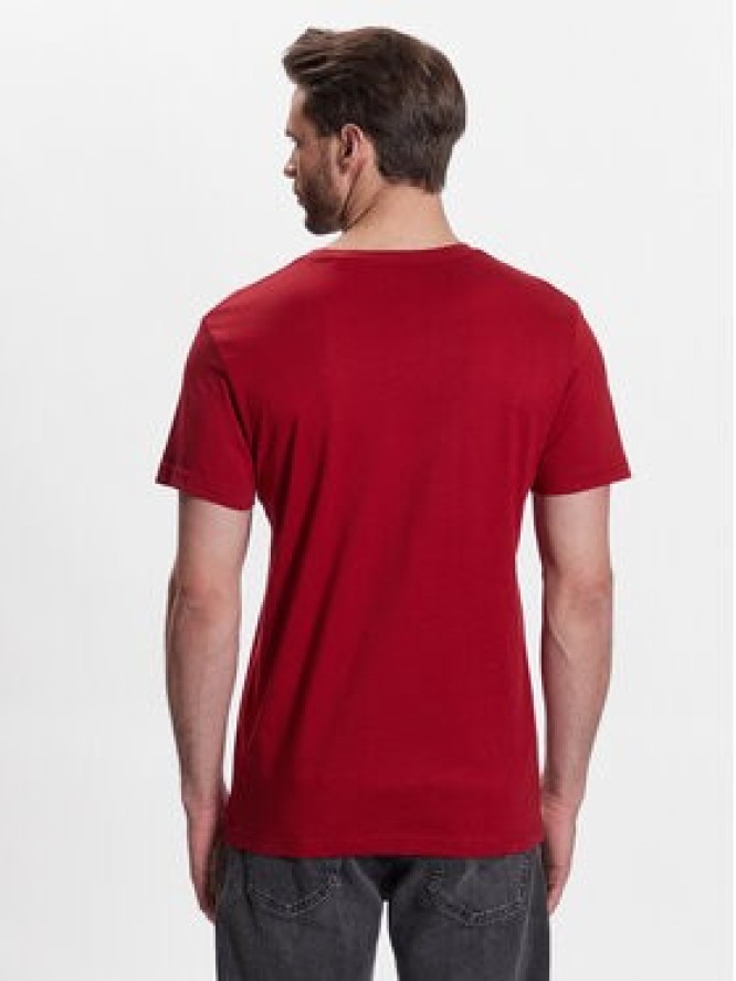 Volcano T-Shirt Basic M02001-S23 Czerwony Regular Fit