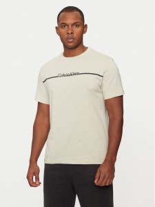 Calvin Klein T-Shirt K10K113802 Beżowy Regular Fit