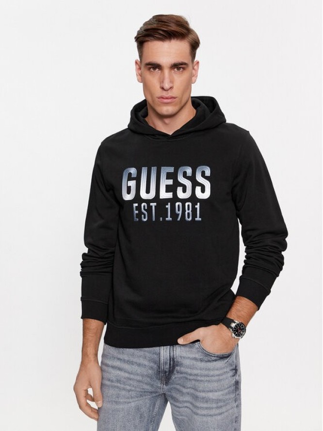 Guess Bluza M4RQ36 KBK32 Czarny Regular Fit