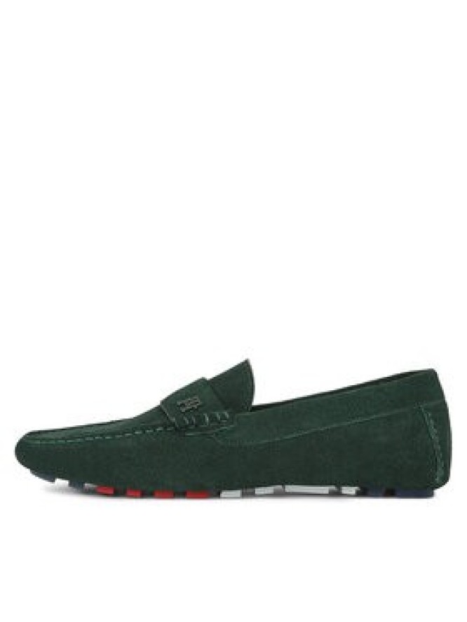 Tommy Hilfiger Mokasyny Th Classic Suede Driver FM0FM05000 Zielony