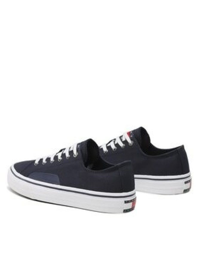 Tommy Jeans Tenisówki Skate Canvas Ess EM0EM01175 Granatowy