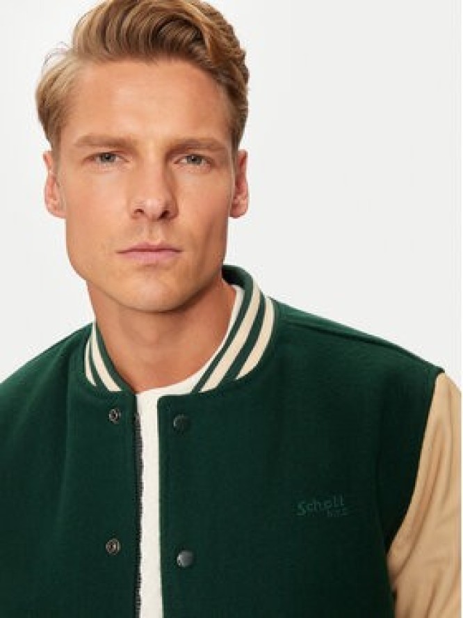 SCHOTT N.Y.C. Kurtka bomber LC8705 Zielony Regular Fit