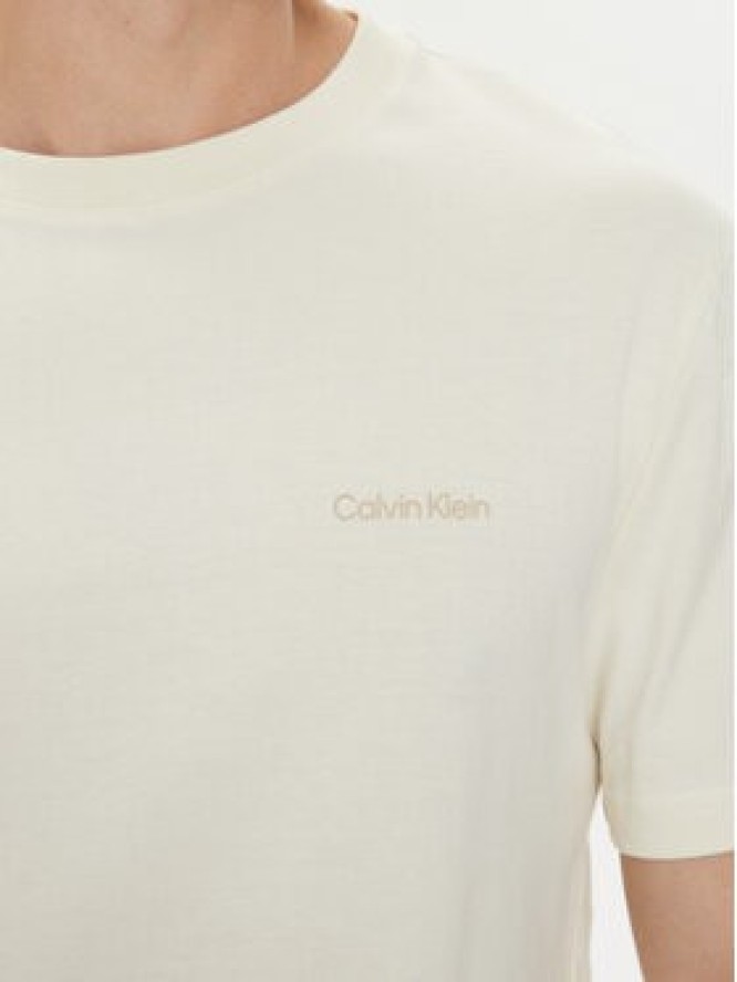 Calvin Klein T-Shirt Enlarged Back Logo K10K113106 Beżowy Regular Fit