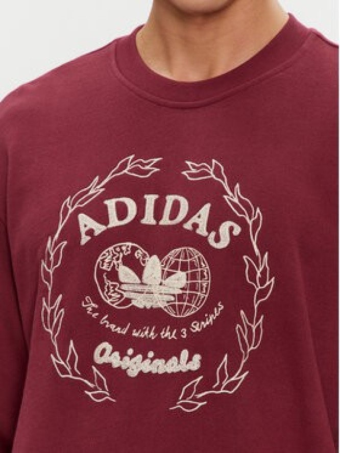 adidas Bluza Graphics Archive Crew Sweatshirt IC5770 Czerwony Regular Fit