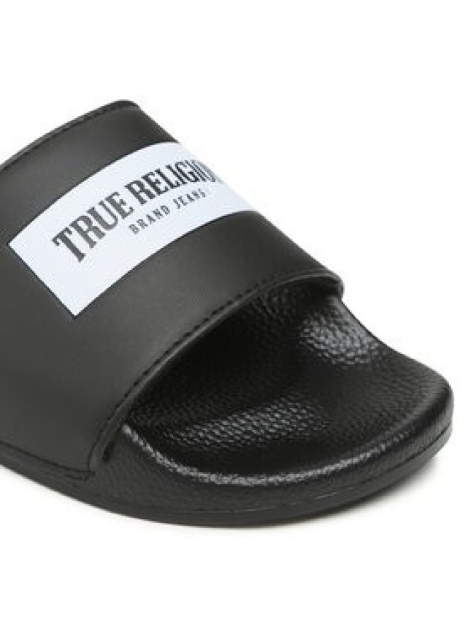 True Religion Klapki TRSLIDE026 Czarny