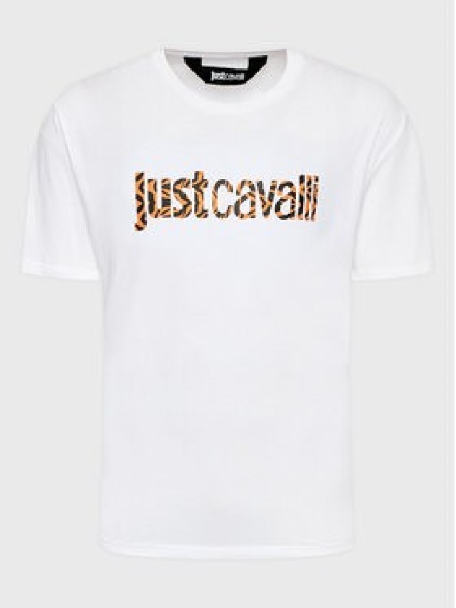 Just Cavalli T-Shirt 74OBHG02 Biały Regular Fit