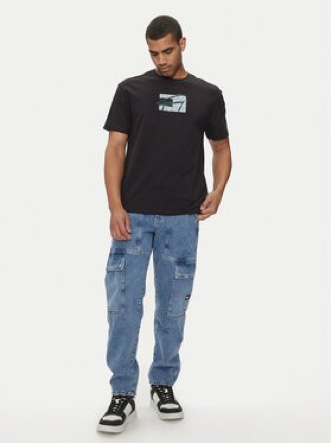 Tommy Jeans T-Shirt Street Sigh Flag DM0DM18528 Czarny Regular Fit