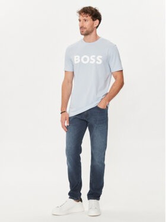 Boss T-Shirt Thinking 1 50481923 Niebieski Regular Fit