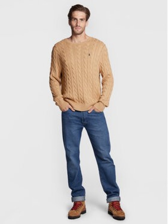 Polo Ralph Lauren Sweter 710775885014 Beżowy Regular Fit