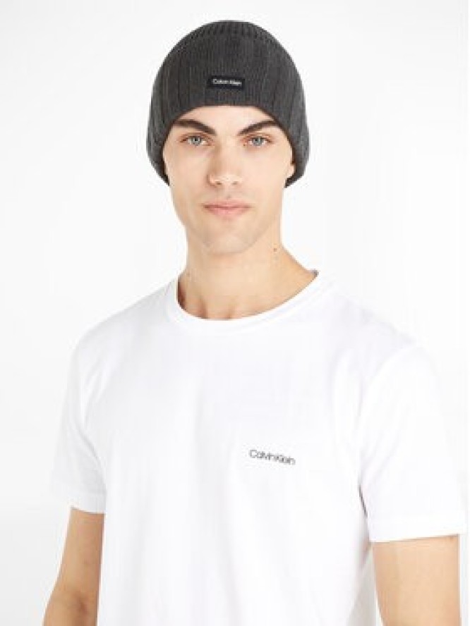 Calvin Klein Czapka Elevated Rib Beanie K50K510985 Szary