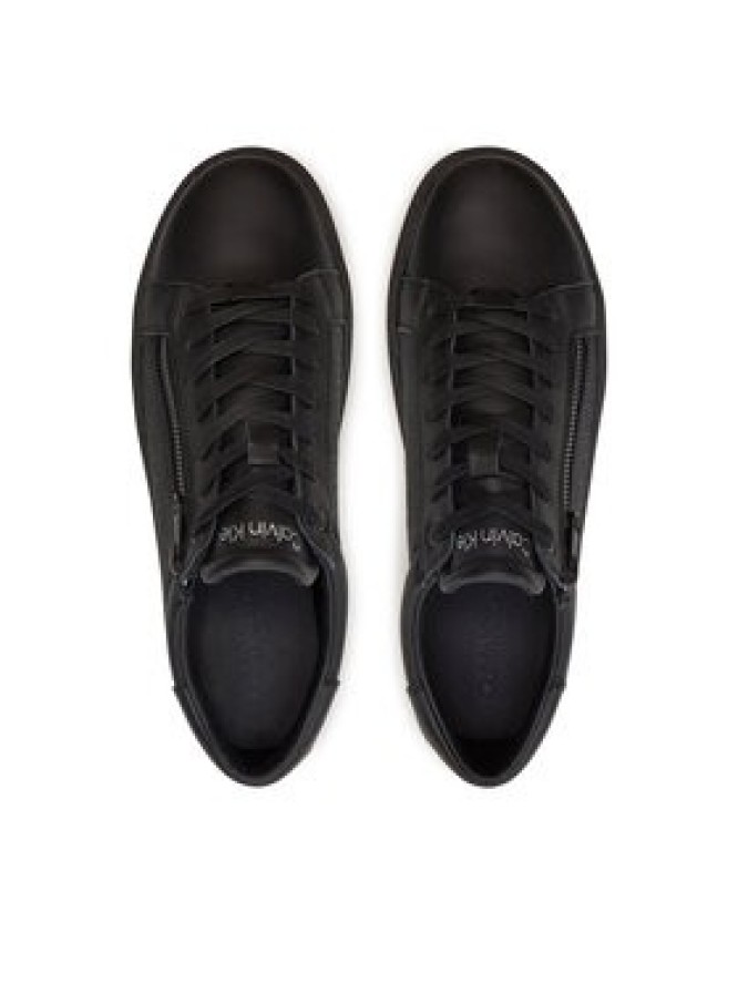 Calvin Klein Sneakersy Low Top Lace Up W/ Zip Mono HM0HM01424 Czarny