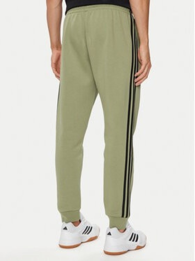 adidas Spodnie dresowe Essentials Fleece 3-Stripes JE0343 Zielony Regular Fit