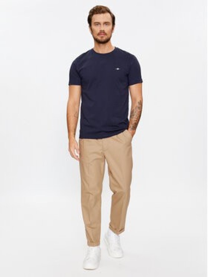 Gant T-Shirt Shield 2003185 Granatowy Slim Fit