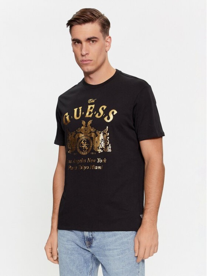 Guess T-Shirt M4RI54 K9RM1 Czarny Regular Fit