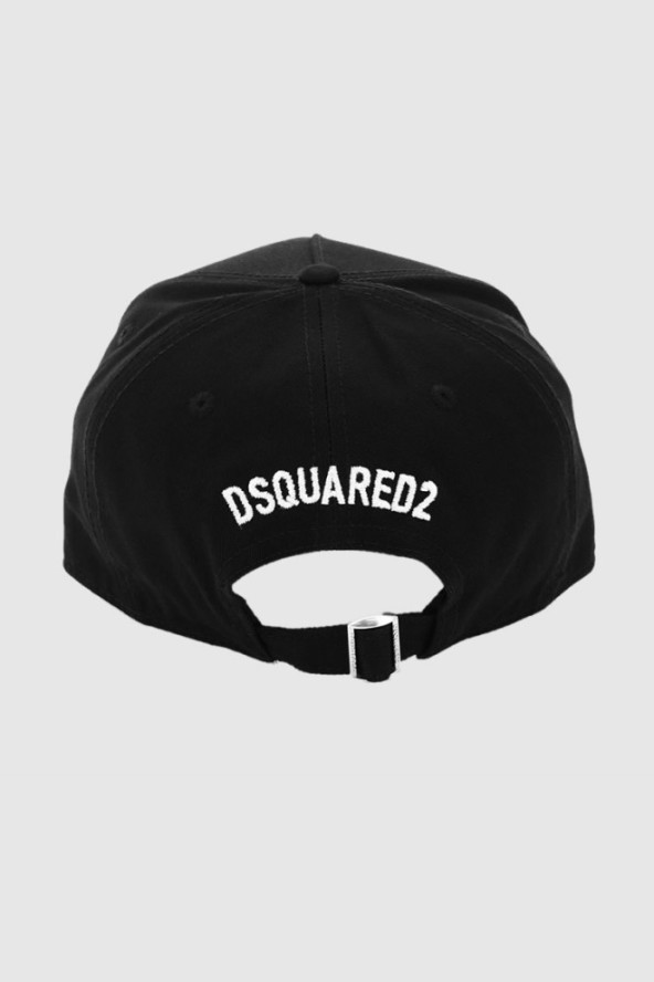 DSQUARED2 Czarna czapka z daszkiem cool cap