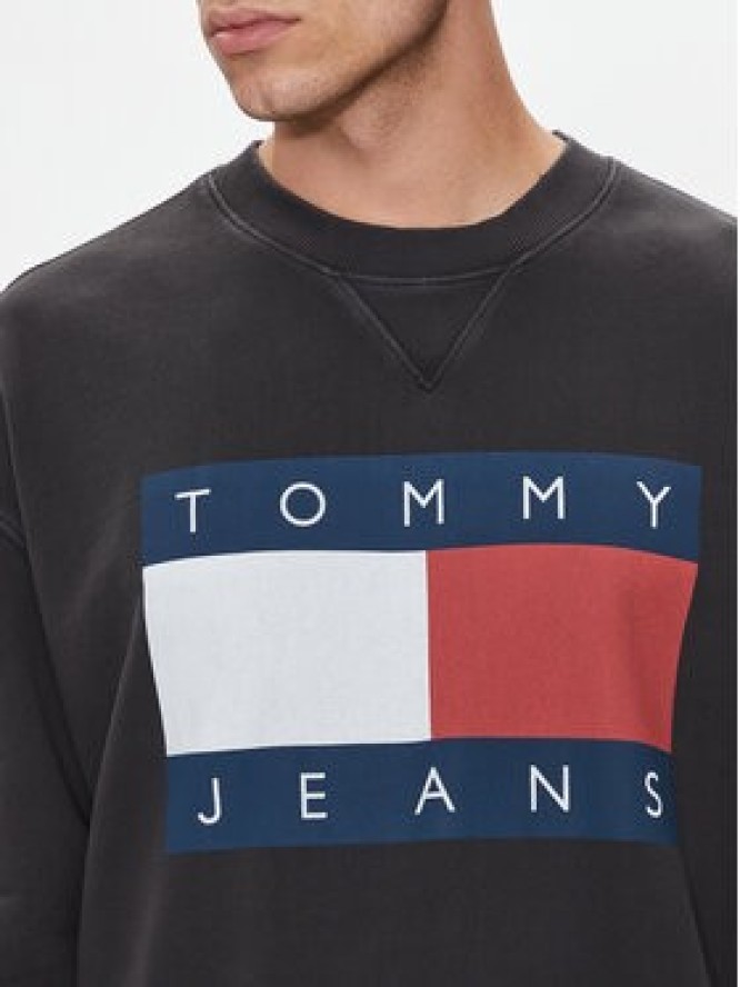 Tommy Jeans Bluza Big Flag DM0DM19222 Czarny Relaxed Fit