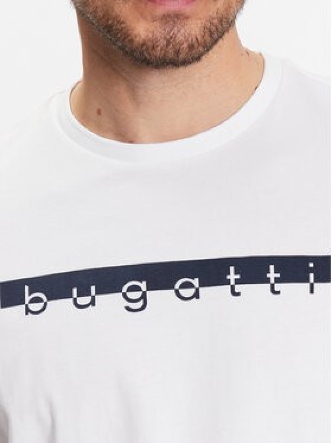 Bugatti T-Shirt 8350 35080 Biały Regular Fit