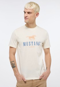 MUSTANG ALEX C PRINT MĘSKI T-SHIRT KOSZULKA NADRUK LOGO PRISTINE 1013808 8001