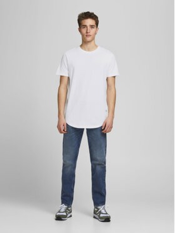 Jack&Jones T-Shirt Jjenoa 12113648 Biały Long Line Fit