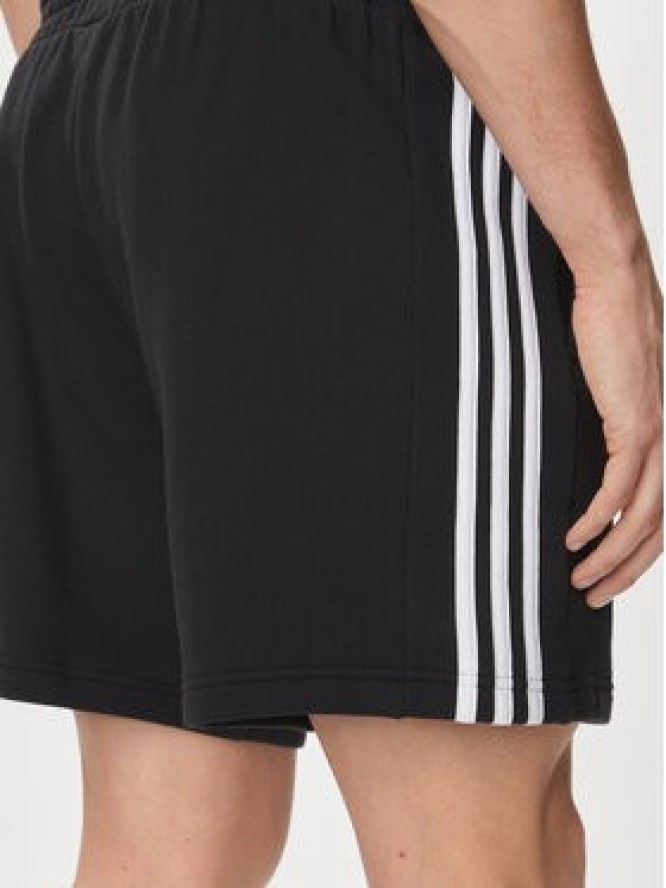 adidas Szorty sportowe Essentials French Terry 3-Stripes Shorts IC9435 Czarny Regular Fit