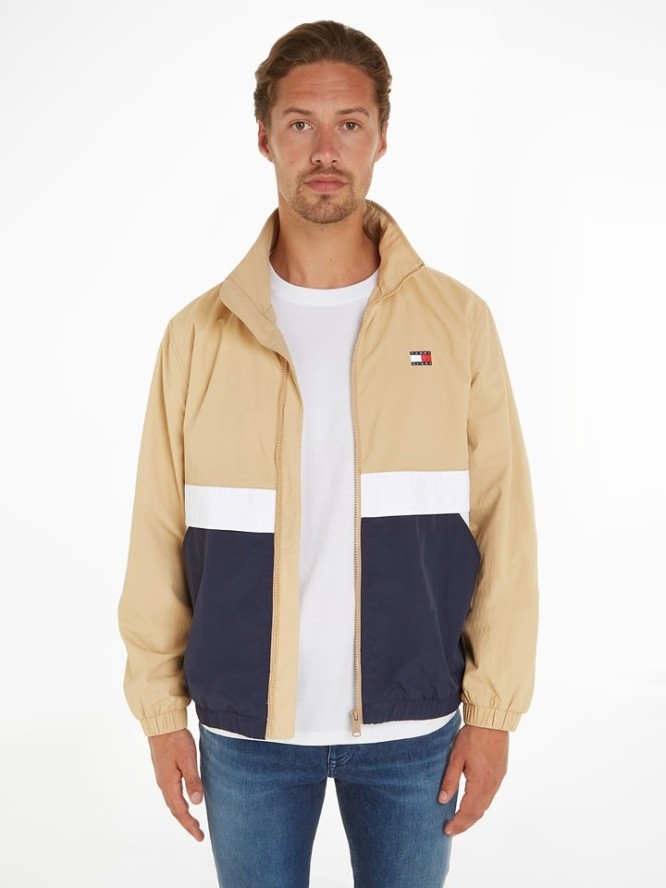 Tommy Hilfiger Kurtka przejściowa w kolorze beżowo-granatowym rozmiar: XL