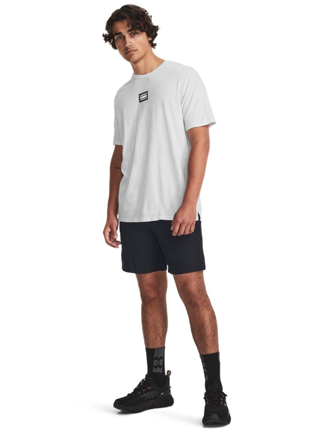 T-shirt męski Under Armour UA ELEVATED CORE WASH SS - biała