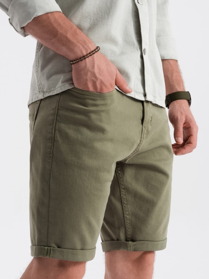 Szorty męskie CHINO - khaki V14 OM-SRDS-0103 - L