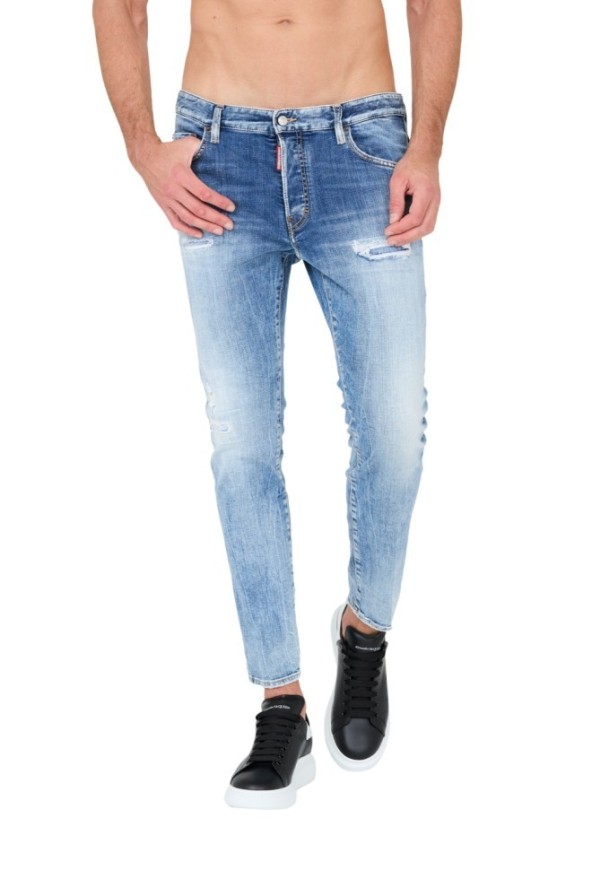 DSQUARED2 Niebieskie jeansy Skater