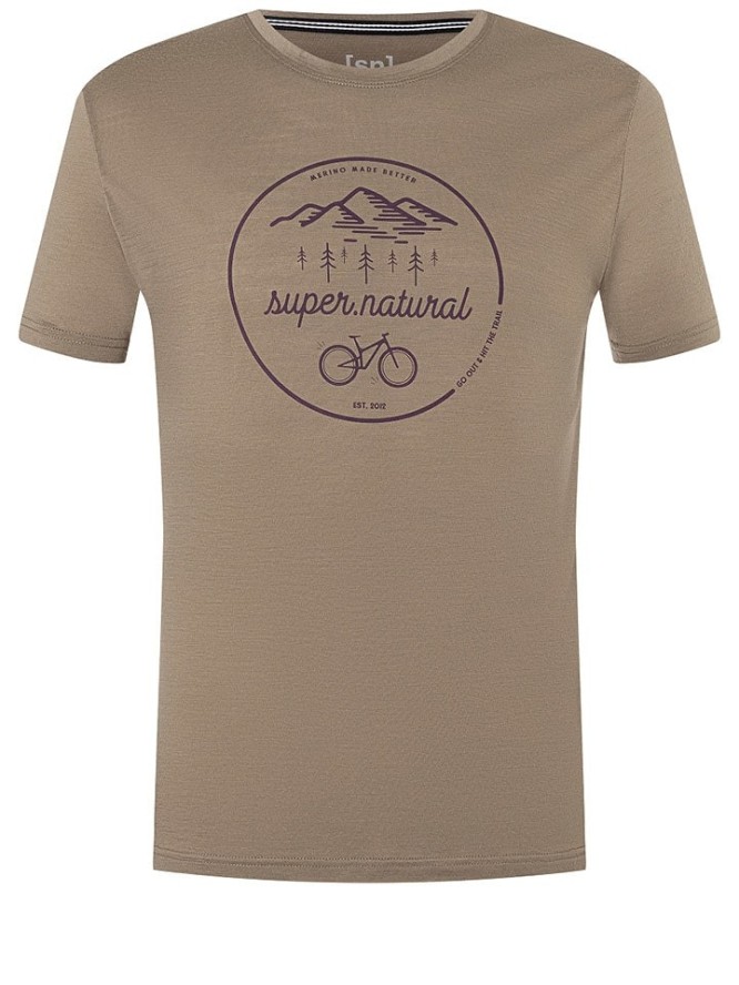 super.natural Koszulka "Trails" w kolorze jasnobrązowym rozmiar: M