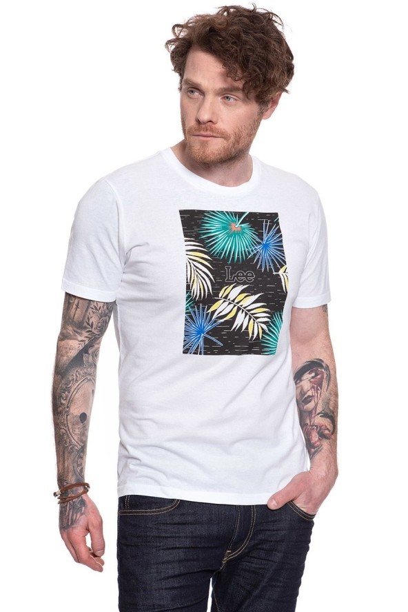 LEE BOTANICAL PRINT TEE BLACK L61IFE01