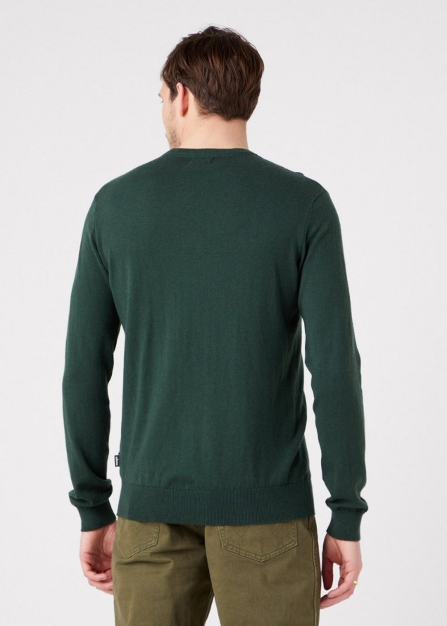 WRANGLER CREWNECK KNIT MĘSKI SWETER KLASYCZNY SYCAMORE W8A02PG49