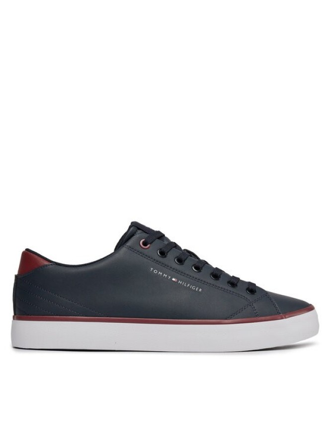 Tommy Hilfiger Sneakersy Th Hi Vulc Core Low Leather FM0FM05041 Granatowy